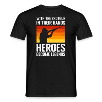 Clay pigeon shooting - Men's T-Shirt - black - Front - AI Model Male 178 light (178cm)