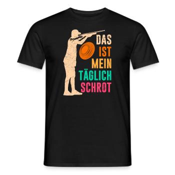 Das ist mein täglich Schrot Tontaubenschießen - Männer T-Shirt - Schwarz - Vorne - AI Model Male 178 light (178cm)