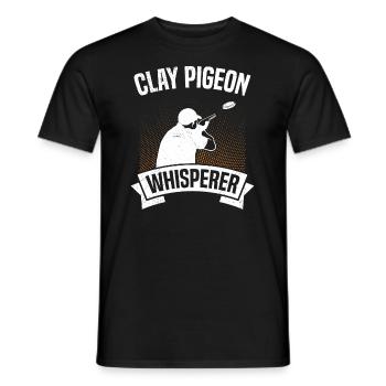 Clay Pigeon Whisperer - Men's T-Shirt - black - Front - AI Model Male 178 light (178cm)