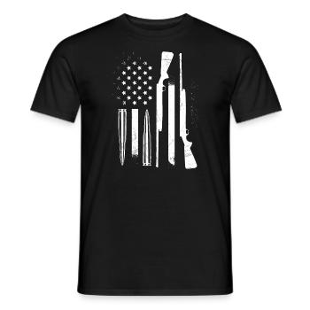 USA Shotgun Shooting Range Clay Pigeon Shooting - T-shirt homme - noir - Devant - AI Model Male 178 light (178cm)