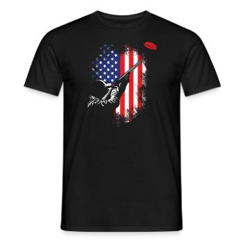 USA Clay Pigeon Shooting Clay Pigeon Shooter - T-shirt homme - noir - Devant - AI Model Male 178 light (178cm)