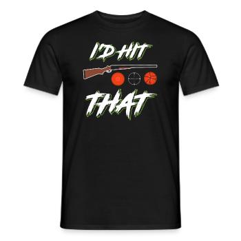 J’avais frappé ce pigeon d’argile tirant des tireurs sportifs - T-shirt homme - noir - Devant - AI Model Male 178 light (178cm)