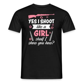 Je photographie comme une fille de sport - T-shirt homme - noir - Devant - AI Model Male 178 light (178cm)