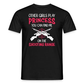 D’autres filles qui jouent Je vais au stand de tir - T-shirt homme - noir - Devant - AI Model Male 178 light (178cm)
