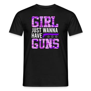 Les filles veulent juste avoir des Gungs Ladies - T-shirt homme - noir - Devant - AI Model Male 178 light (178cm)