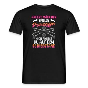 Mich findest du auf dem Schießstand Damen - Männer T-Shirt - Schwarz - Vorne - AI Model Male 178 light (178cm)