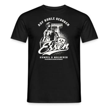 Essen - Auf Kohle Geboren - Männer T-Shirt - Schwarz - Vorne - AI Model Male 178 light (178cm)