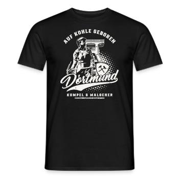 Dortmund - Auf Kohle Geboren - Männer T-Shirt - Schwarz - Vorne - AI Model Male 178 light (178cm)