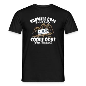 Opa Wohnmobil Womo Urlaub - Männer T-Shirt - Schwarz - Vorne - AI Model Male 178 light (178cm)