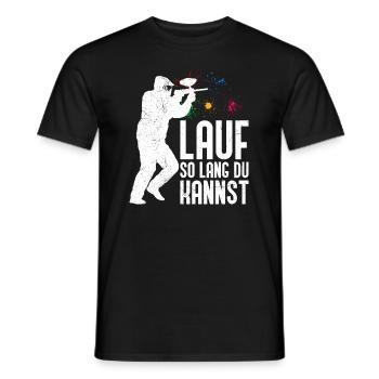 Lauf so lange du kannst Paintballer - Männer T-Shirt - Schwarz - Vorne - AI Model Male 178 light (178cm)