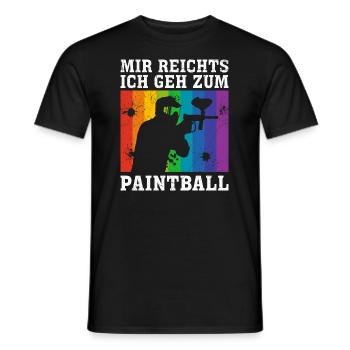 Mir reichts ich gehe zum Paintball - Männer T-Shirt - Schwarz - Vorne - AI Model Male 178 light (178cm)