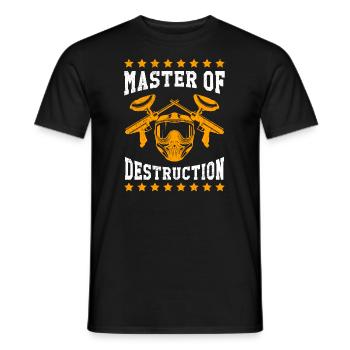 Master of Annihilation Paintball - Men's T-Shirt - black - Front - AI Model Male 178 light (178cm)