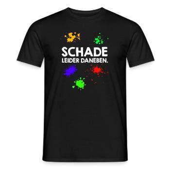 Schade leider daneben Paintballspieler - Männer T-Shirt - Schwarz - Vorne - AI Model Male 178 light (178cm)