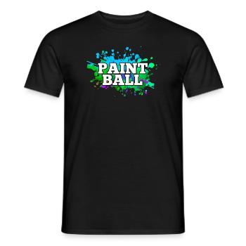 Paintball - Men's T-Shirt - black - Front - AI Model Male 178 light (178cm)