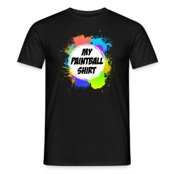 Mein Paintball Shirt Paintballspieler - Männer T-Shirt - Schwarz - Vorne - AI Model Male 178 light (178cm)
