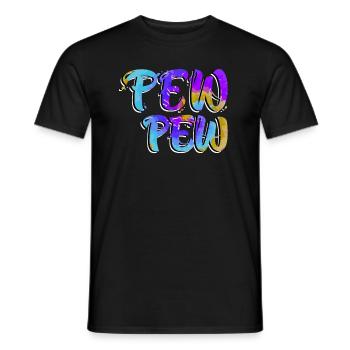 Pew Pew Paintballspieler Paintball - Männer T-Shirt - Schwarz - Vorne - AI Model Male 178 light (178cm)