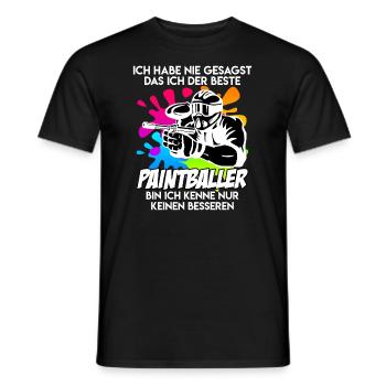 Bester Paintballer Paintballspieler Paintball - Männer T-Shirt - Schwarz - Vorne - AI Model Male 178 light (178cm)