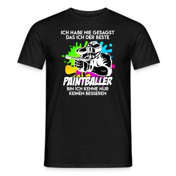 Bester Paintballer Paintballspieler Paintball - Männer T-Shirt - Schwarz - Vorne - AI Model Male 178 light (178cm)