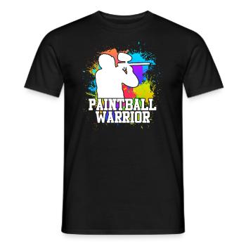 Paintball Warrior Paintballer - T-shirt homme - noir - Devant - AI Model Male 178 light (178cm)
