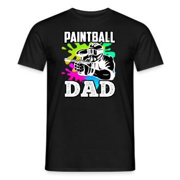 Paintball Papa Paintballer Papa Joueur de Paintball - T-shirt homme - noir - Devant - AI Model Male 178 light (178cm)