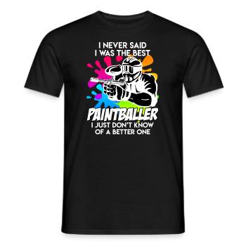 Bester Paintballer Paintballspieler Paintball - Männer T-Shirt - Schwarz - Vorne - AI Model Male 178 light (178cm)