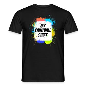 Mein Paintball Shirt Paintballspieler - Männer T-Shirt - Schwarz - Vorne - AI Model Male 178 light (178cm)