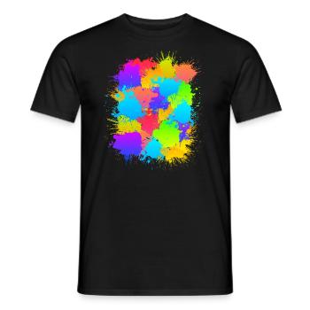 Paintball coloré Markeirer marque paintballer - T-shirt homme - noir - Devant - AI Model Male 178 light (178cm)