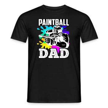 Paintball Papa Paintballer Papa Joueur de Paintball - T-shirt homme - noir - Devant - AI Model Male 178 light (178cm)