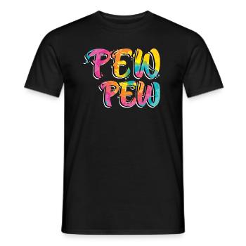 Pew Pew Paintballspieler Paintball - Männer T-Shirt - Schwarz - Vorne - AI Model Male 178 light (178cm)