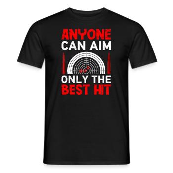 Only the best shooters can meet - Men's T-Shirt - black - Front - AI Model Male 178 light (178cm)