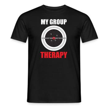 My Group Therapy Target Sports Shooter - Men's T-Shirt - black - Front - AI Model Male 178 light (178cm)