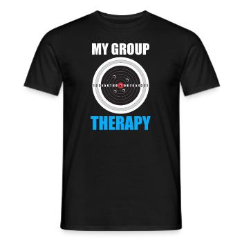 My Group Therapy Target Sports Shooter - Men's T-Shirt - black - Front - AI Model Male 178 light (178cm)