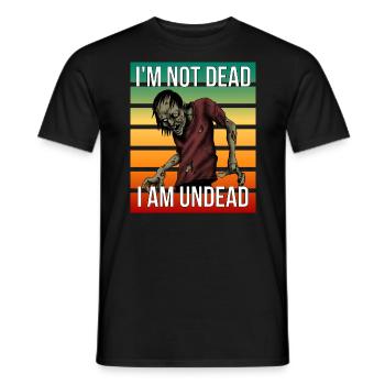 Je ne suis pas mort, je suis la mort vivante - T-shirt homme - noir - Devant - AI Model Male 178 light (178cm)