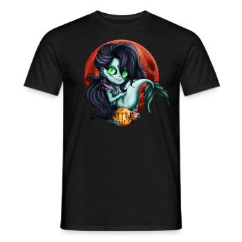 Furie des Océans Chibi - T-shirt homme - noir - Devant - AI Model Male 178 light (178cm)