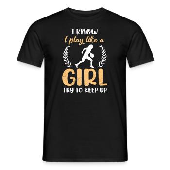 Women's Basketball Basketball Player - Men's T-Shirt - black - Front - AI Model Male 178 light (178cm)