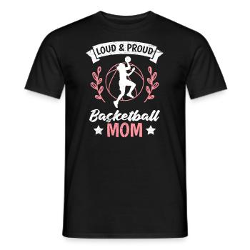 Maman de basketball bruyante et fière - T-shirt homme - noir - Devant - AI Model Male 178 light (178cm)