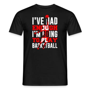 Assez pour moi je vais jouer au basket - T-shirt homme - noir - Devant - AI Model Male 178 light (178cm)