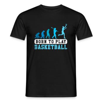 Né pour jouer au basketball - T-shirt homme - noir - Devant - AI Model Male 178 light (178cm)