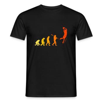 Basketballer Evolution Affe Basketball - Männer T-Shirt - Schwarz - Vorne - AI Model Male 178 light (178cm)
