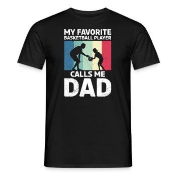 Basketballer Son Basketball Dad - Men's T-Shirt - black - Front - AI Model Male 178 light (178cm)