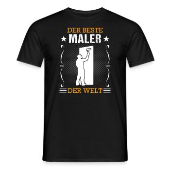 Maler Beruf Ausbildung Lackierer Geschenk - Männer T-Shirt - Schwarz - Vorne - AI Model Male 178 light (178cm)