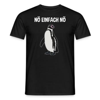 Pinguin Nö Einfach Nö Lustiger Spruch Geschenk - Männer T-Shirt - Schwarz - Vorne - AI Model Male 178 light (178cm)