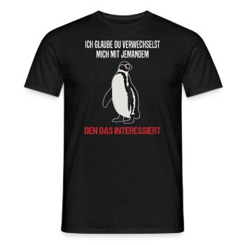 Pinguin Sarkastischer Spruch Lustiges Geschenk - Männer T-Shirt - Schwarz - Vorne - AI Model Male 178 light (178cm)