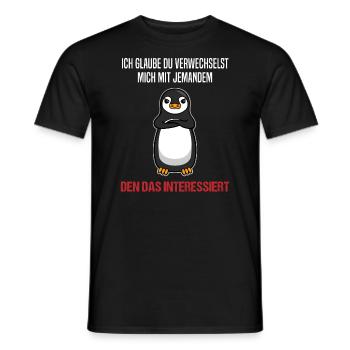 Pinguin Sarkastischer Spruch Lustiges Geschenk - Männer T-Shirt - Schwarz - Vorne - AI Model Male 178 light (178cm)