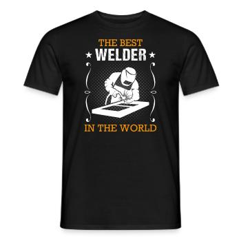 Welder Profession Welding Machine Craftsman Gift - Men's T-Shirt - black - Front - AI Model Male 178 light (178cm)