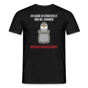 Pinguin Sarkastischer Spruch Lustiges Geschenk - Männer T-Shirt - Schwarz - Vorne - AI Model Male 178 light (178cm)