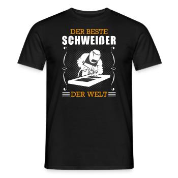 Schweißer Beruf Schweißgerät Handwerker Geschenk - Männer T-Shirt - Schwarz - Vorne - AI Model Male 178 light (178cm)