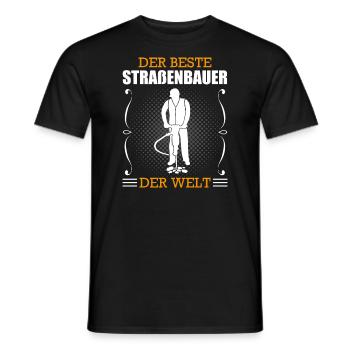 Straßenbauer Beruf Straßenbau Arbeiter Geschenk - Männer T-Shirt - Schwarz - Vorne - AI Model Male 178 light (178cm)
