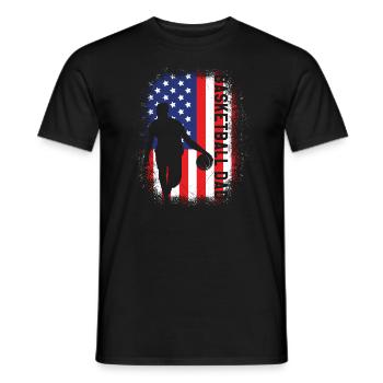 USA Basketball Dad US Basketball - Men's T-Shirt - black - Front - AI Model Male 178 light (178cm)