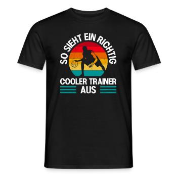 So sieht ein Basketball Trainer aus Basketballer - Männer T-Shirt - Schwarz - Vorne - AI Model Male 178 light (178cm)